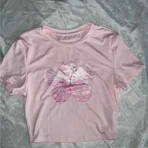 Pink Floral Graphic Tee